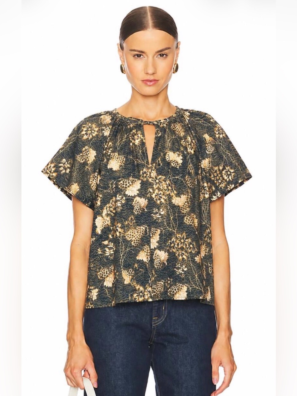 Ulla Johnson Sena Top Balsam Floral Flutter Sleeve Blouse NWT Size 2